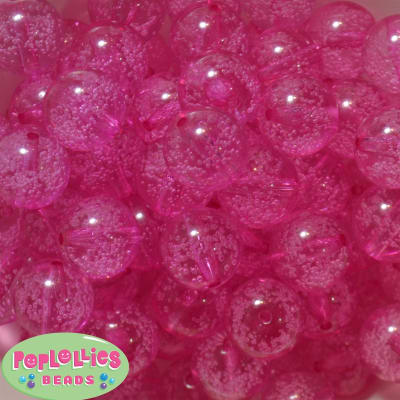 20mm Hot Pink Fizzy Bubblegum Bead