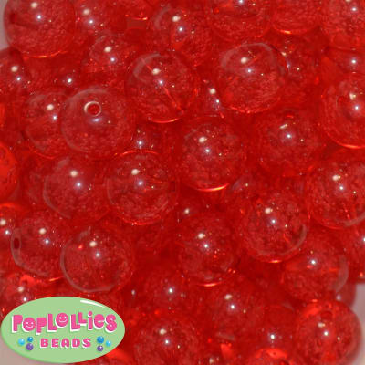 20mm Red Fizzy Bubblegum Bead