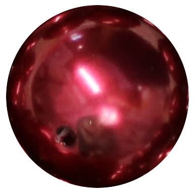 24mm Burgundy Faux Pearl Bubblegum Beads