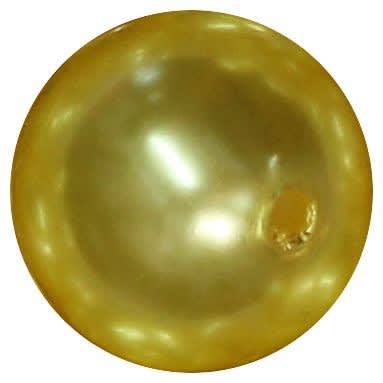 24mm Yellow Faux Pearl Bubblegum Beads