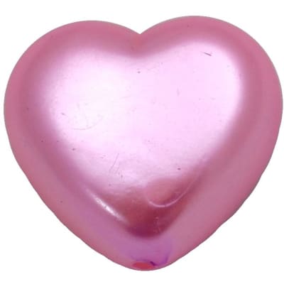 25mm Pink Pearl Heart Bead Pendant