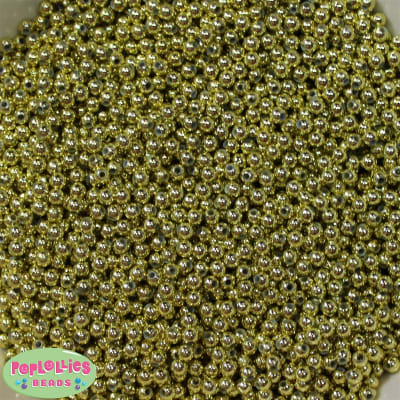 4mm Gold Tone Spacer Beads