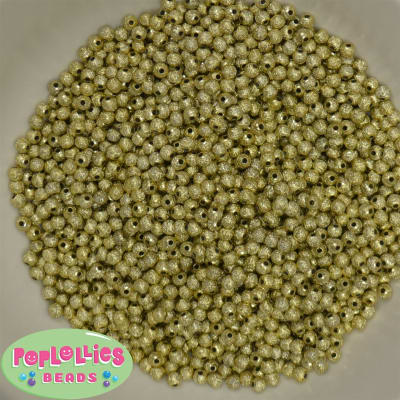 4mm Gold Stardust Spacer Beads