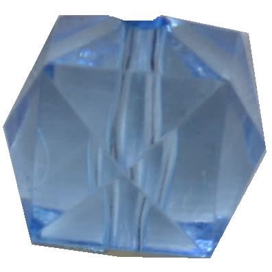 20mm Clear Baby Blue Ice Cube Bubblegum Bead