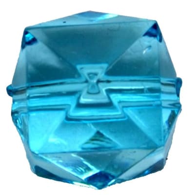 20mm Clear Blue Ice Cube Bubblegum Bead