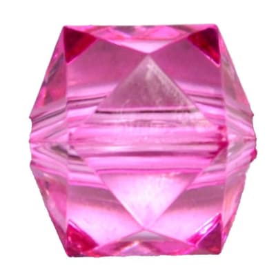 20mm Clear Pink Ice Cube Bubblegum Bead