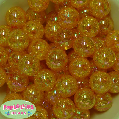 20mm Gold Crackle Bubblegum Bead Bulk