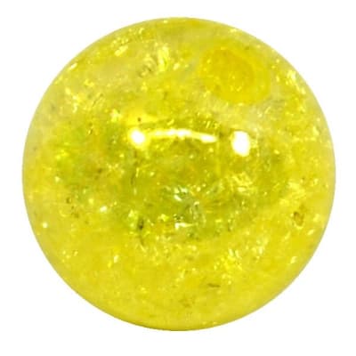 20mm Yellow Crackle Bubblegum Bead