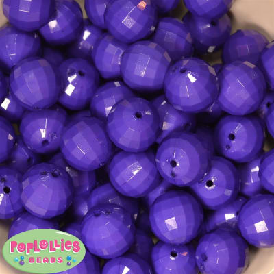 20mm Purple Disco Ball Bubblegum Beads Bulk