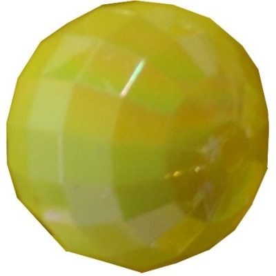 20mm Yellow Disco Ball Bubblegum Beads