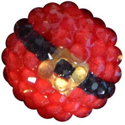 20mm Rhinestone Santa Belt Bubblegum Beads