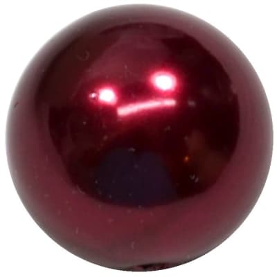 20mm Burgundy Faux Pearl Acrylic Bubblegum Beads