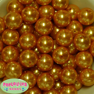 20mm Gold Pearl Beads 20pc