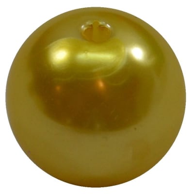 20mm Yellow Faux Acrylic Pearl Bubblegum Beads