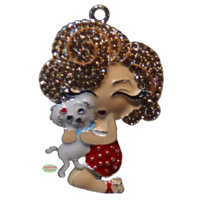 Puppy Love Chunky Rhinestone Pendant