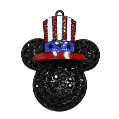 Patriotic Mickey Mouse Rhinestone Pendant