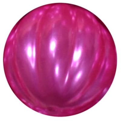 20mm Rose Pink Pumpkin Style Acrylic Bubblegum Bead
