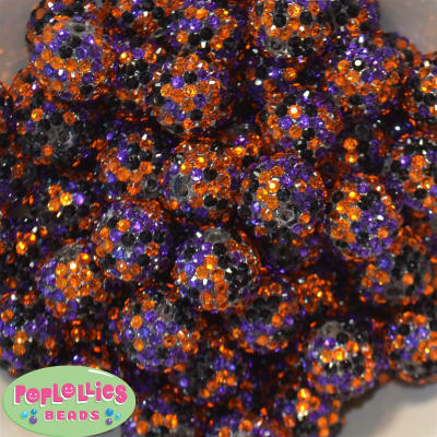 20mm Halloween Confetti Rhinestone Beads Bulk