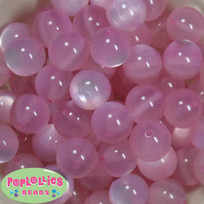 20mm Pink Shimmer Bubble Style Acrylic Gumball Bead