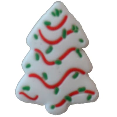 Nostalgic White Christmas Tree Silicone Focal Bead