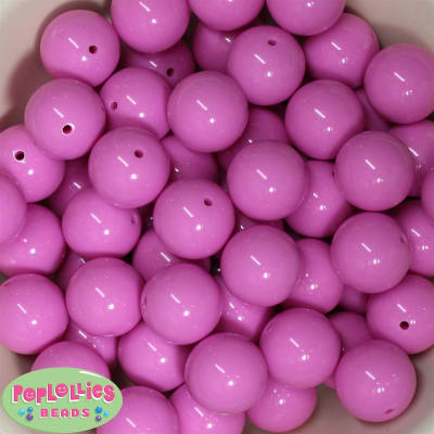 20mm Rose Pink Acrylic Bubblegum Beads