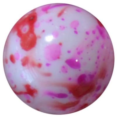 20mm Valentine Splattered Miracle AB Acrylic Bubblegum Beads