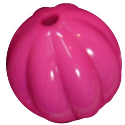 20mm Hot Pink Pumpkin Style Acrylic Bubblegum Bead