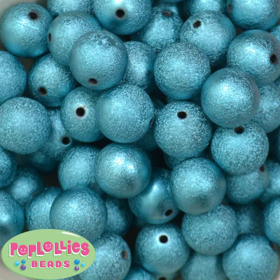 20mm Blue Stardust Bubblegum Beads