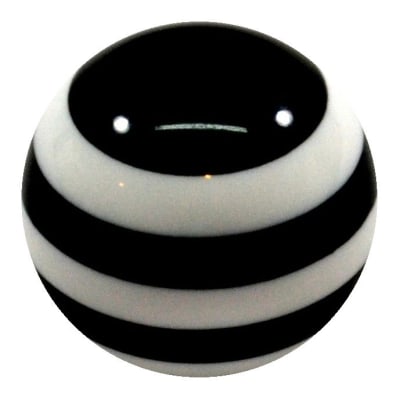 20mm Black Stripe Resin Bubblegum Beads
