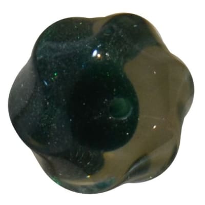 20mm Clear Forest Green Swirl Glitter Acrylic Bubblegum Beads