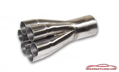 2 1/8" Primary 6 into 1 Straight Exit Merge Collector