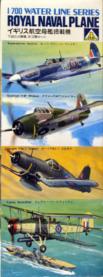 Aoshima #WL100 1/700 Model Kit of WWII Royal Naval Planes Set