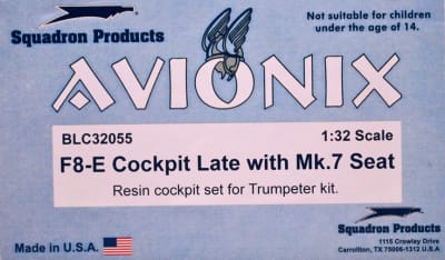 Avionix #32055 1/32 F8-E Cockpit (Late) w/ Mk.7 seat