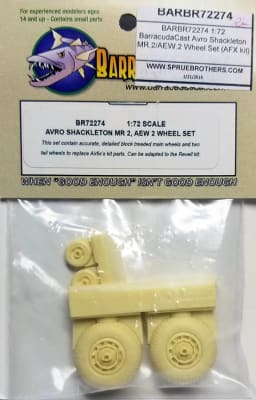 1/72 BarracudaCast BR72274 Avro Shackleton MR 2, AEW 2 Wheel Set for Airfix 1/72 BarracudaCast BR72274 Avro Shackleton MR 2, AEW 2 Wheel Set for Airfix