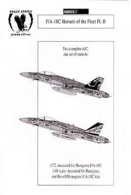 Eagle Strike Productions #48003 1/48 F/A-18C Hornets of the Fleet Pt. II Decal Sheet