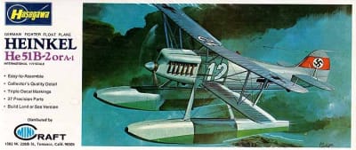 Hasegawa #JS-053A 1/72 Heinkel He 51B-2/A-1 Floats/Wheels