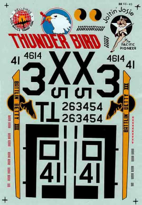 Microscale #48-45 1/48 B-29 Superfortress 20th AF Decal Sheet