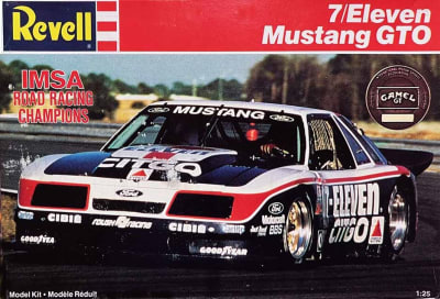 Actual photo on the box of IMSA Road Racing 7/Eleven Mustang GTO