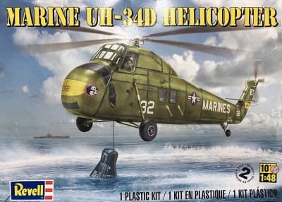 Revell #85-5323 1/48 Sikorsky UH-34 D Marine Helicopter Mercury Recovery