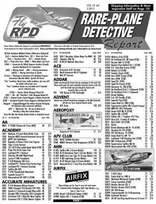 Rare-Plane Detective Report Catalog Subscription International Printed