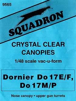 Squadron #9565 1/48 Dornier Do 17E/F, Do 17M/P Canopy Set