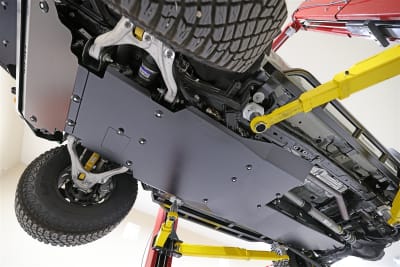 Rock Hard 4x4™ ALUMINUM Complete Bellypan Skid Plate System for Ford Bronco 4DR 2021 - Current without Factory Fuel Skid with Plastic Front Bumper [RH-60542]