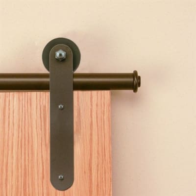 3/4 in. to 1-1/2 in. STICK Black Rolling Door Hardware Kit