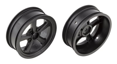 Associated DR10 Drag Front Wheels, 2.2", Black (2)