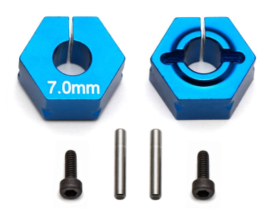 Factory Team Clamping Wheel Hexes, 7.0mm Offset