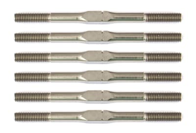 Factory Team RC10B6.1 FT Titanium Turnbuckle Set, 3 x 48mm / 1.875 in, Silver
