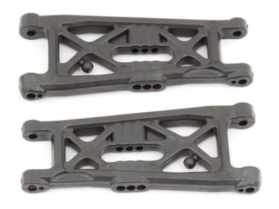 Factory Team RC10B6 FT Front Suspension Arms, Flat, Carbon