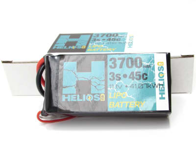 Helios RC 3S 11.1V 3700mAh 45C Shorty LiPo Battery - Deans