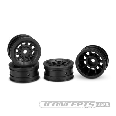 JConcepts Hazard 1.0" Wheels for SCX24 (Black) (4)