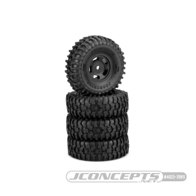 JConcepts Tusk 1.0" Tires Mounted on Glide 5 Wheels (4)